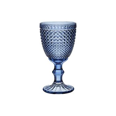 Imagem de Taça de Vidro Bico de Jaca Azul 240ML 6PÇS