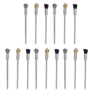 Imagem de Escovas de limpeza de fios, escova de caneta de latão de aço náilon eficiente 3 pontos fortes 100 mm de comprimento para rebarbas