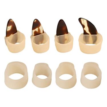 Imagem de Conjunto De Unhas Guzheng Palhetas De Polegar Para Guitarra Palhetas De Banjo Protetores De Unha Picareta De Sela Palhetas De Metal Baixo Violão Gel De Sílica Cama De Dedo Filho