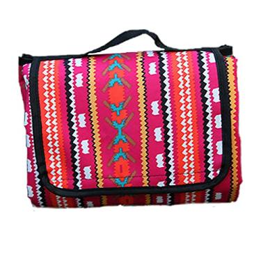 Imagem de Yajun Cobertor de piquenique à prova d'água, tapete de acampamento para família, tapete de praia dobrável e portátil, tapete de tecido Oxford estampado retrô para viagens ao ar livre, I, 200150 cm