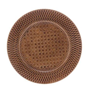 Imagem de WOLFF Sousplat de Plástico com Textura de Rattan Marrom 33cm