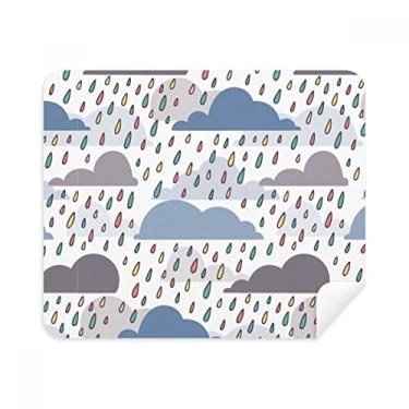 Imagem de Pano de limpeza Cloud Rain Weather Drip Pattern Cleaner, 2 peças, tecido de camurça