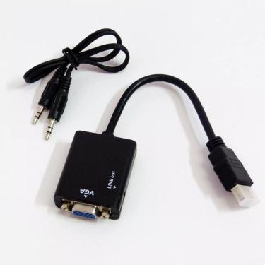 Imagem de Cabo Adaptador Conversor Hdmi Para Vga Com Saída P2 De Áudio