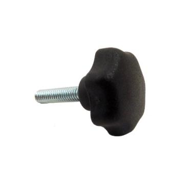 Imagem de JW Winco 3T31D22 Botão de mão de plástico de nylon preenchido com vidro, parafuso rosqueado, tamanho de rosca 1/4"-20 x comprimento da rosca 3-13/64", diâmetro da cabeça de 1-17/64" (pacote com 1)