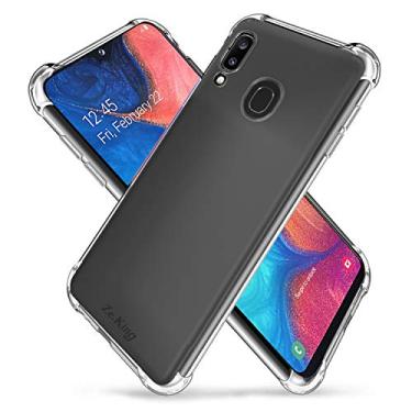 Imagem de Capa para Galaxy A20E (2019), fina, fina, antiarranhões, transparente, flexível, de silicone TPU com capa protetora de para-choque de quatro cantos compatível com Samsung Galaxy A20E