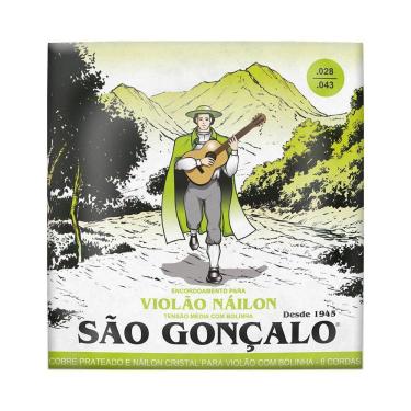 Imagem de Jogo De Corda São Gonçalo Violão Náilon Bolinha Tensão Média