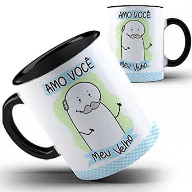 Imagem de Caneca preta Papai Flork Pai amo você meu velho