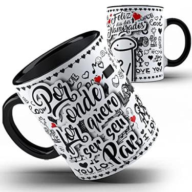 Imagem de Caneca preta Flork por onde for sou seu par