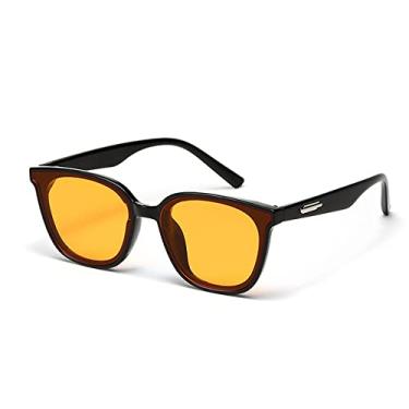 Imagem de Óculos de Sol Quadrado Moda Retrô Mulheres Para Homens Óculos de Sol Clássico Vintage UV400 Outdoor Óculos De Sol, Amarelo, Seguir Foto