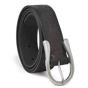 Imagem de Timberland Cinto de couro casual feminino para jeans, Preto (esticado), Large (35-41)