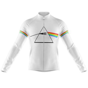 Imagem de Camisa Pink Floyd Ziper Bike Ciclismo Mtb Dry Fit Esporte Manga Longa