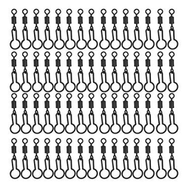 Imagem de Bnineteenteam 2,8 cm/1,1 pol. Rolamento de esferas de pesca giratório de aço inoxidável com anel soldado para conectar saco de malha PVA (pacote com 60) ferramentas e acessórios de pesca