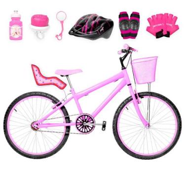 Imagem de Bicicleta Feminina Aro 24 Alumínio Colorido + Kit Premium - Flexbikes
