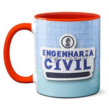 Imagem de Caneca Engenharia Civil Quis Abalar Minha Estrutura Logo Eu (Vermelha)