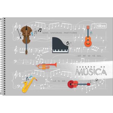 Imagem de Caderno de Música Pequeno 80 folhas Tilibra