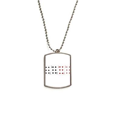 Imagem de DIYthinker Colar para animais de estimação com pingente de corrente de aço inoxidável com padrão de clube de 6 corações