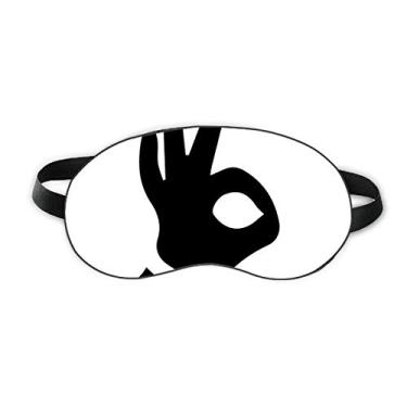 Imagem de OK Gesture Outline Pattern Sleep Eye Shield Soft Night Vlindfold Shade Cover