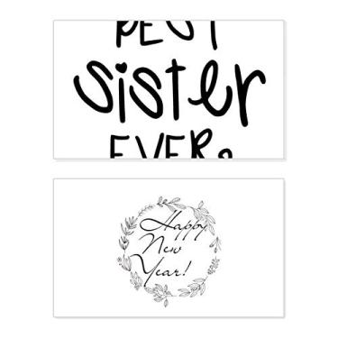 Imagem de Family Love Bless Best Sister Citações New Year Festival Cartão de felicitações Bless Message Present