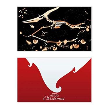 Imagem de Bone Miniature Dinosaur Bones Holiday Holiday Holiday Merry Christmas Cartões de parabéns Mensagem de Natal