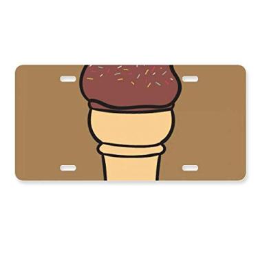 Imagem de DIYthinker Aveia chocolate doce sorvete placa de carro decoração de aço inoxidável acessório