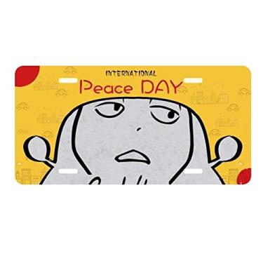 Imagem de DIYthinker Placa de carro com estampa feliz de chat da Contempt Black Decoração para o Dia da Paz