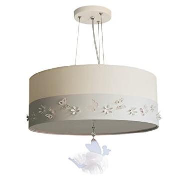 Imagem de Lustre Pendente Infantil Fadas Cúpula Branco 40x15 2E27