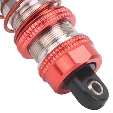 Imagem de 01 Amortecedor traseiro, amortecedor de choque traseiro RC para carro, amortecedor de choque de liga de alumínio vermelho para controle remoto para carro de controle remoto