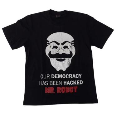 Imagem de Camiseta Mr Robot Fs Society Unissex Série Bo842 Rch - Belos Persona S