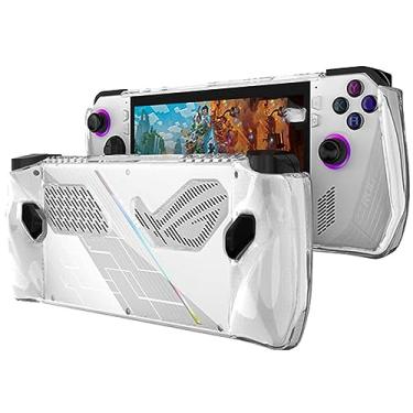 Imagem de HUAYUWA Capa protetora transparente compatível com ROG Ally 7 polegadas Gaming Handheld 2023 capa de TPU macio para console de jogos, capa de pretensão completa