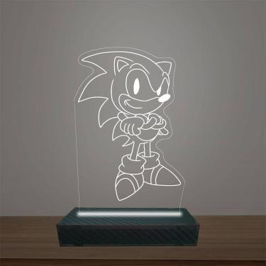 Imagem de Luminária Led 3d Sonic Abajur Luxo