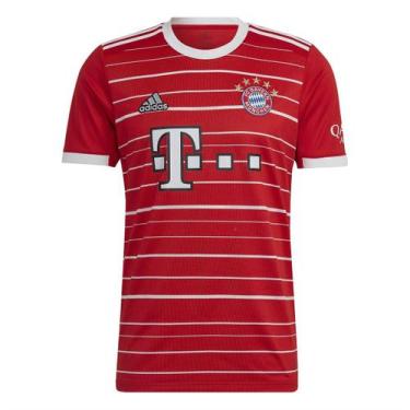 Imagem de Camiseta Adidas 1 Fc Bayern 22/23 Masculino - Vermelho E Branco