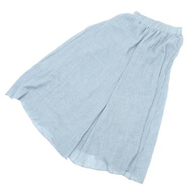 Imagem de KESYOO 5 Pares Calças De Linho De Algodão De Tamanho Grande Legging Capri Plus Size Calças De Linho Femininas Calças Largas De Linho De Algodão Cordão Mulheres Calças Femininas