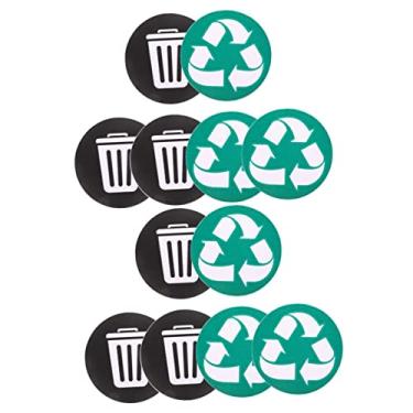 Imagem de Cabilock 12 Peças Adesivos De Triagem De Lixo Lixeira Para Cozinha Adesivos De Reciclagem De Lixo Adesivo De Reciclagem Combinação De Lixeira Etiquetas Adesivas Lata De Lixo Pvc Composto