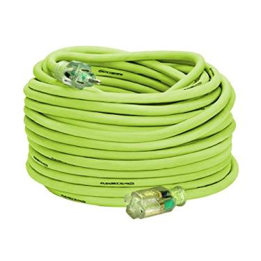 Imagem de Flexzilla Cabo de extensão Pro, 12/3 AWG SJTW, 30,5 m, plugue iluminado, interno/externo, ZillaGreen - FZ512835