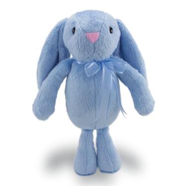 Imagem de Coelhinho de Pelúcia Fofinho Decoração Quarto Bebê 27cm (Azul)