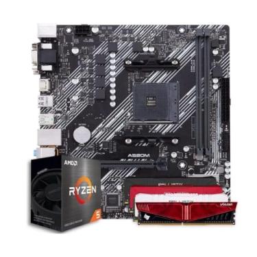 Imagem de Kit Upgrade AMD Ryzen 5 5500 + AM4 A520M + 16GB DDR4 3200MHZ