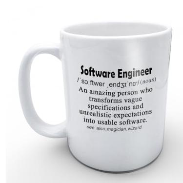 Imagem de CTIGERS Caneca engraçada Programador de Computador Presentes para Engenheiro de Software Presente Desenvolvedores de Software Caneca Explicação Engraçada do Engenheiro Sofeware 325 ml BRANCO