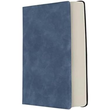 Imagem de Diário de caderno espiral clássico engrossado linha horizontal simples Caderno A4 diário de couro macio retrô muito adequado para escritório escolar uso doméstico Produtos de escritório, mat