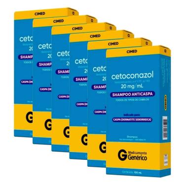 Imagem de Kit C/ 6 Shampoos Cetocònazol 100Ml