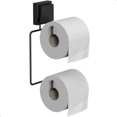 Imagem de Fassin Shop, Porta Papel Higiênico Ventosa Preto Caixa Acoplada F.ARM