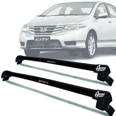 Imagem de Rack Teto Aluminio Prime Honda City 08 até 2013 Preto PR151