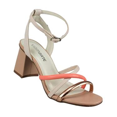 Imagem de Sandália Salto Grosso Tiras Finas Fechamento em Fivela Via Marte 22-13306