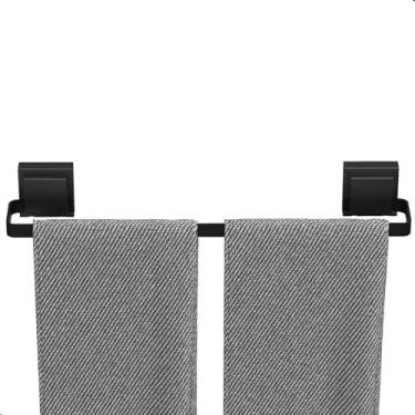 Imagem de Fassin Shop, Porta Toalha De Banho Toalheiro Com Ventosa Preto F.Max