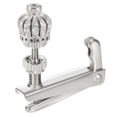 Imagem de Afinadores finos para violino, corda de violino, afinador fino, ajustador de parafuso, acessórios musicais para violinos 3/4 4/4 (coroa prata)