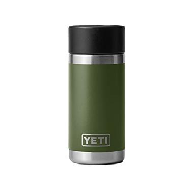 Imagem de YETI Garrafa Rambler de 350 ml, aço inoxidável, isolada a vácuo, com tampa Hot Shot, Highlands Olive
