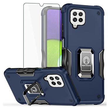 Imagem de Asuwish Capa de telefone para Samsung Galaxy A22 4G 6,4 polegadas com capa protetora de tela e suporte de anel fino suporte híbrido rígido acessórios de celular robusto Gaxaly M32 M22 F22 Galaxies A