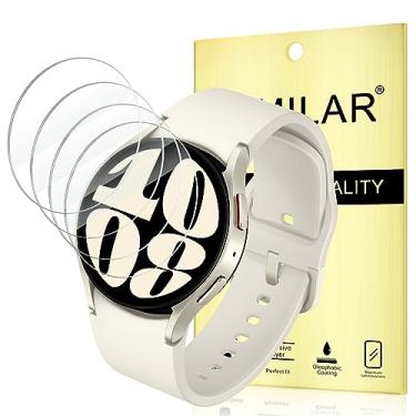 Imagem de Pacote com 4 películas protetoras de tela para Galaxy Watch 4/Galaxy Watch 5 40 mm, KIMILAR à prova d'água de vidro temperado compatível com Samsung Galaxy Watch 5 40 mm Smartwatch e Galaxy Watch 4 40 mm