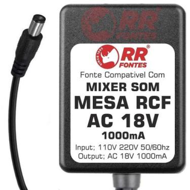 Imagem de Fonte Ac 18V Para Mesa Som Rcf Livepad L-Pad6 L-Pad8 L-Pad10 - Rrfonte