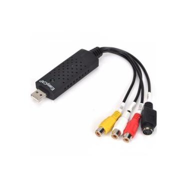 Imagem de Placa de Captura de Vídeo USB EasyCap para Notebook PC Xbox PS3 VHS DV