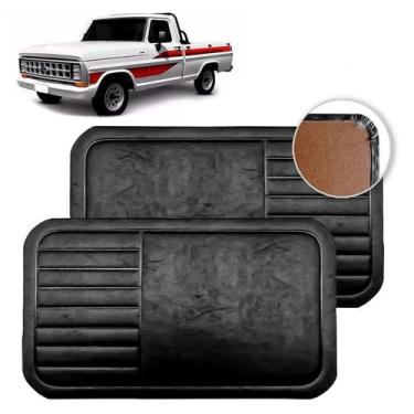 Imagem de Forro De Porta Dianteira F1000/ F4000 Vinil Preto - Rona Revestimentos